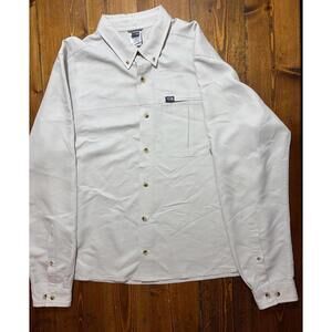 The North Face Shirt Mens Large Tan Modal Blend Button Down Casual